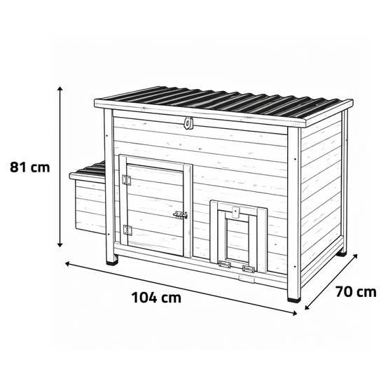 Poulailler Hefa+ avec enclos intégré 200x115x75cm - Jusqu'à 6 poules - Image 4