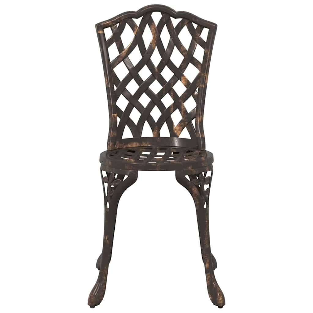 Vidaxl - Ensemble bistro de jardin 3 pcs-Salons de jardin Bronze Aluminium - Image 7