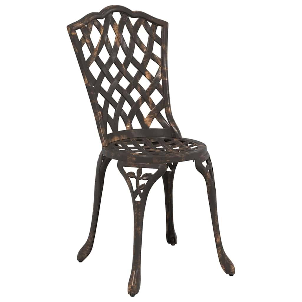 Vidaxl - Ensemble bistro de jardin 3 pcs-Salons de jardin Bronze Aluminium - Image 4