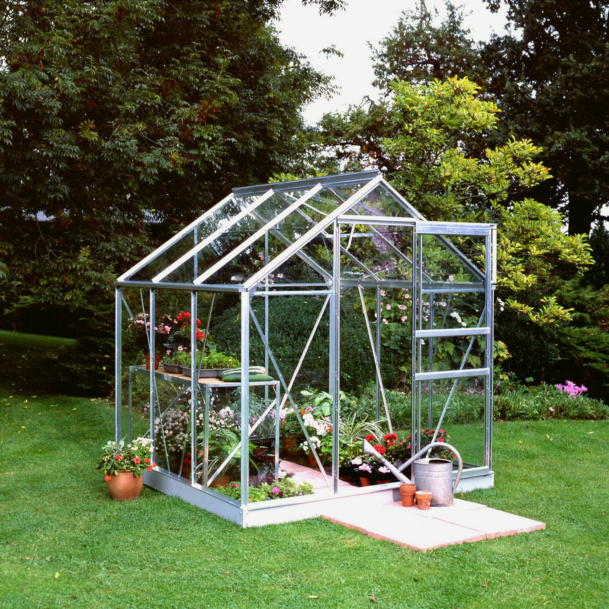 Halls - Serre en verre horticole 3,8 m² - Popular 66, aluminium - Halls - Image 1