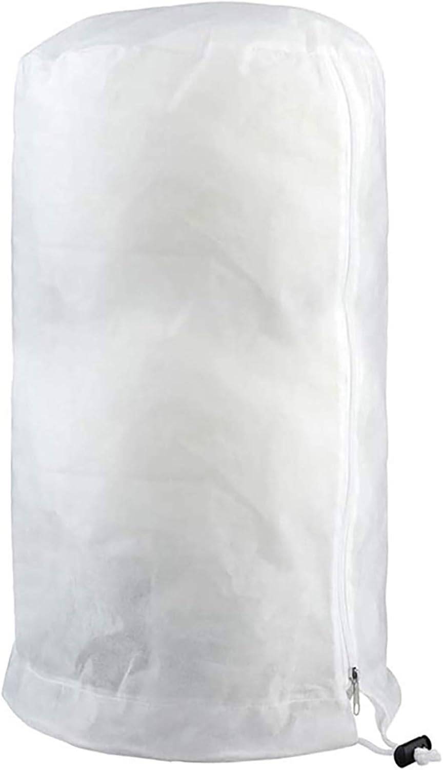 Sac de protection pour plantes, respirant, résistant aux déchirures, résistant au gel, avec cordon de serrage et fermeture éclair, 200 x 240 cm blanc - Image 1