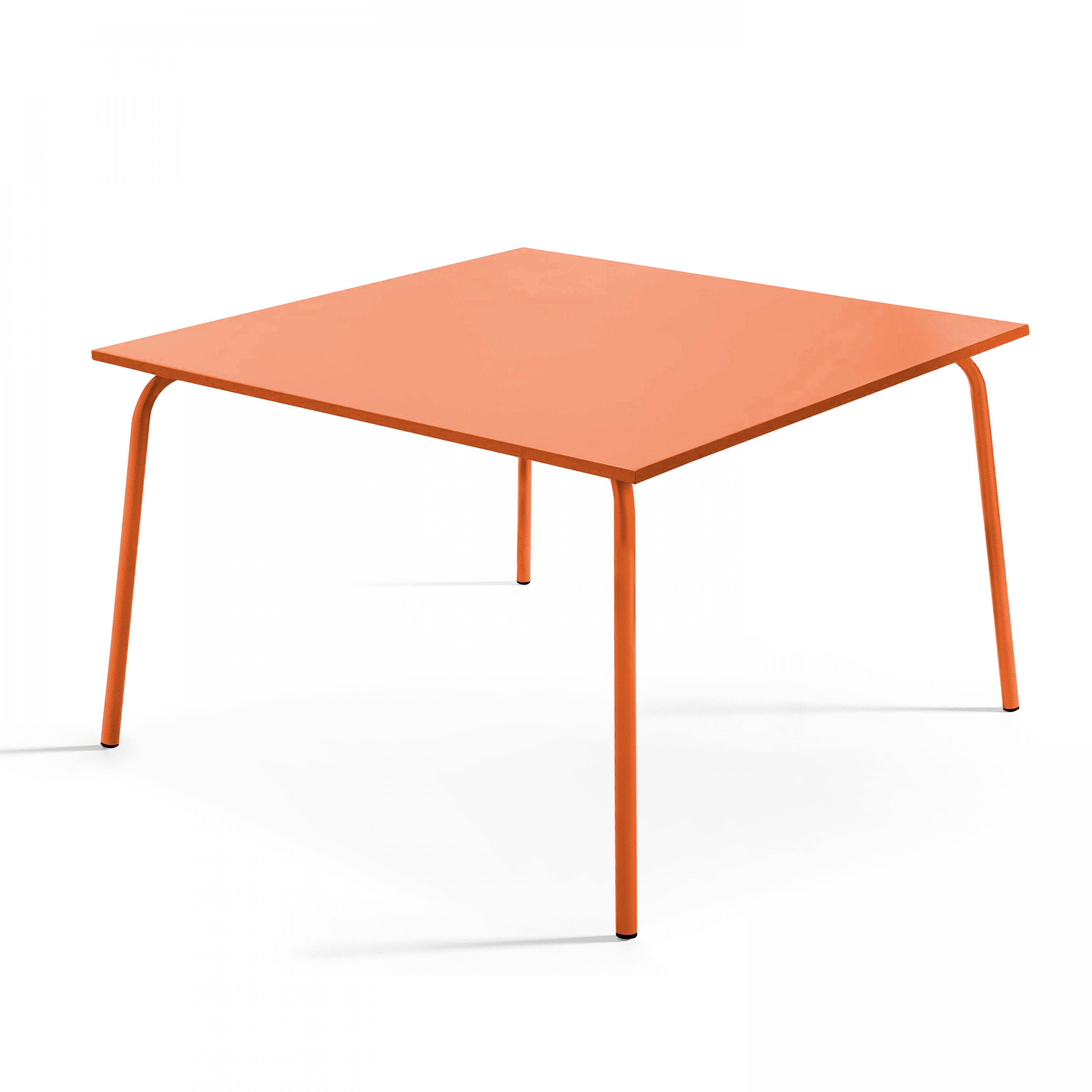 Oviala - Ensemble table de jardin et 8 chaises en métal orange Palavas - Oviala - Image 3