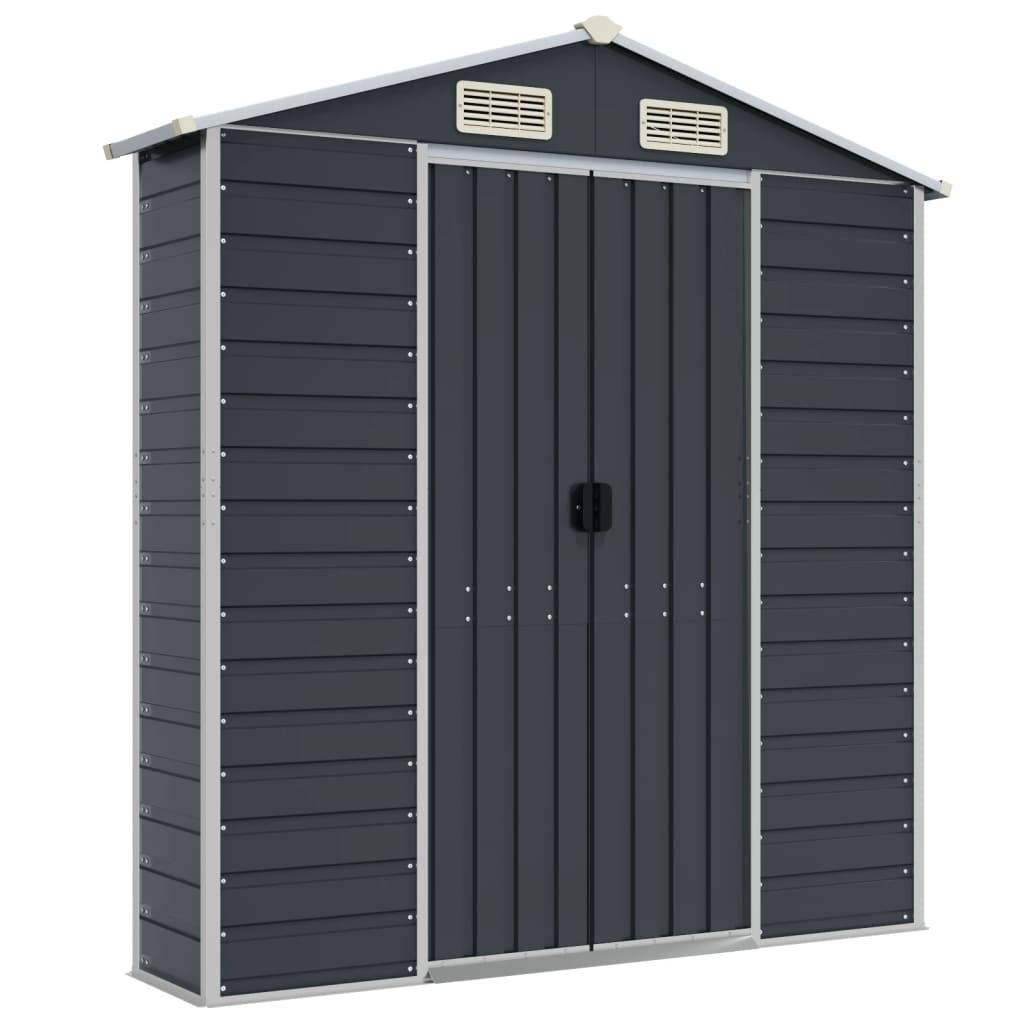 Vidaxl - Abri de jardin anthracite 191x810x198 cm acier galvanisé vidaXL 3188261 - Image 7