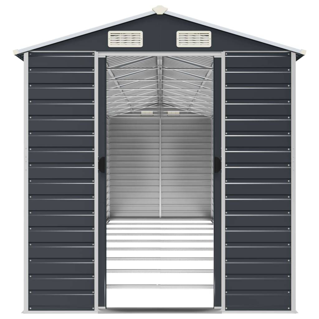 Vidaxl - Abri de jardin anthracite 191x810x198 cm acier galvanisé vidaXL 3188261 - Image 6