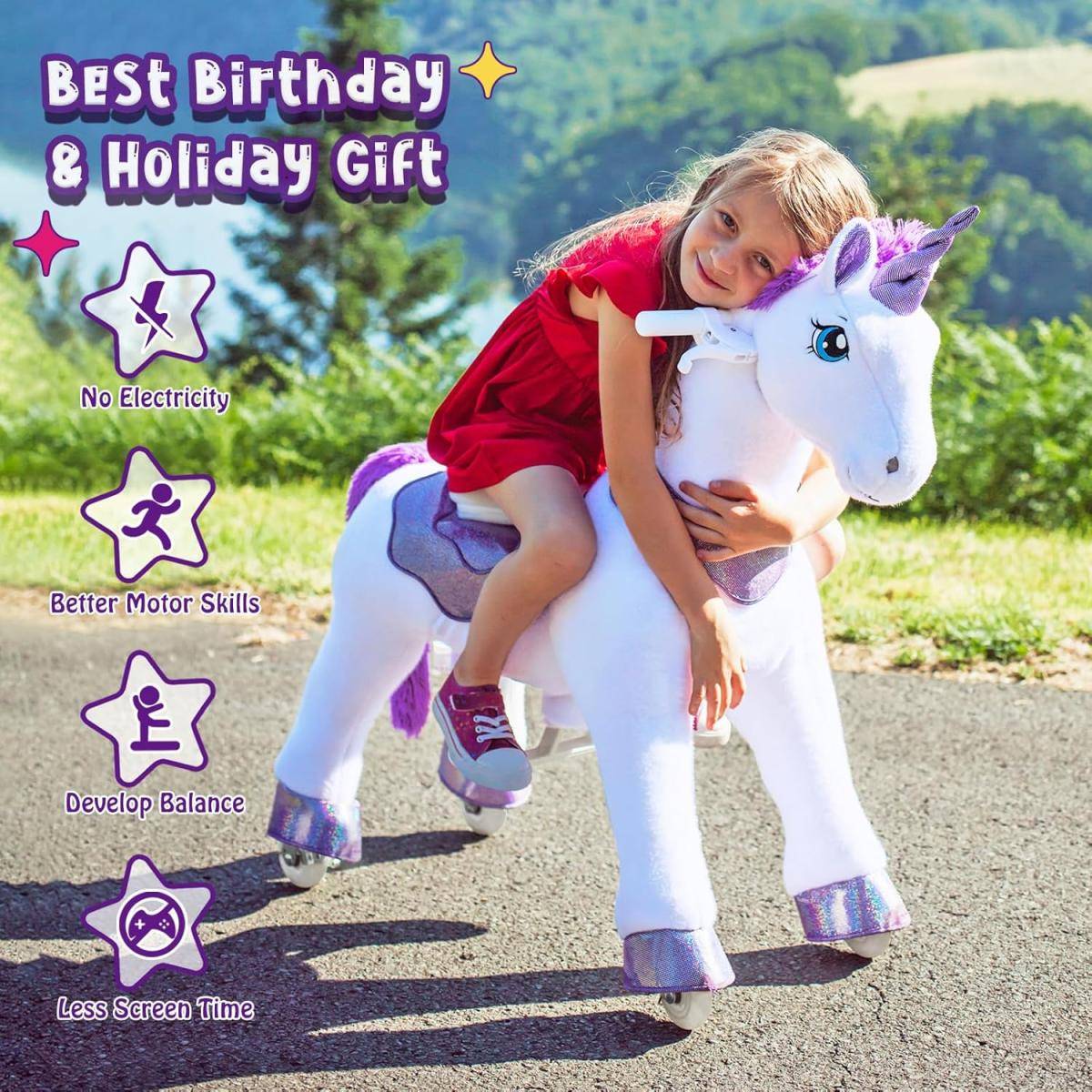 Licorne à chevaucher - Violette, jouet interactif pour enfants - Image 2