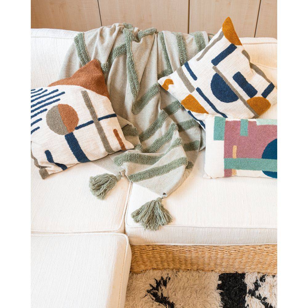 Aubry Gaspard - Plaid en coton tufté vert - Image 3
