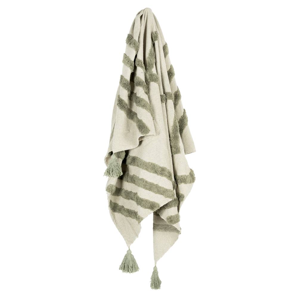 Aubry Gaspard - Plaid en coton tufté vert - Image 4