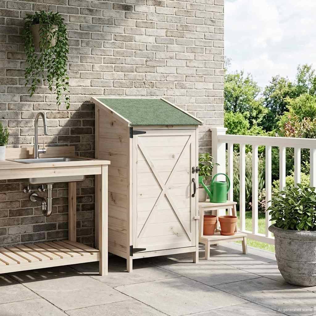 PANGIVO - Abri de jardin bois de sapin blanc 59.5 x 56 x 113.5 cm - PANGIVO - Image 1