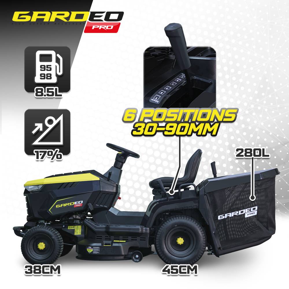 Gardeo Pro - Tracteur tondeuse 352cc - largeur de coupe 83cm - Fonction mulching - Image 3