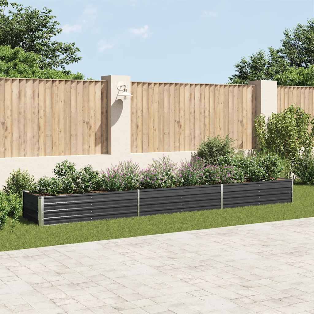Vidaxl - Lit surélevé de jardin Acier galvanisé 480x80x45 cm Anthracite vidaXL 47067 - Image 1