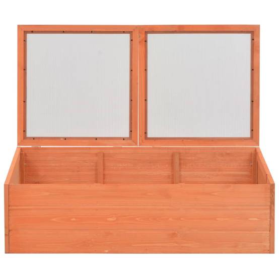 PANGIVO - Serre de jardin bois et polycarbonate naturel 100 x 50 x 34 cm - PANGIVO - Image 4