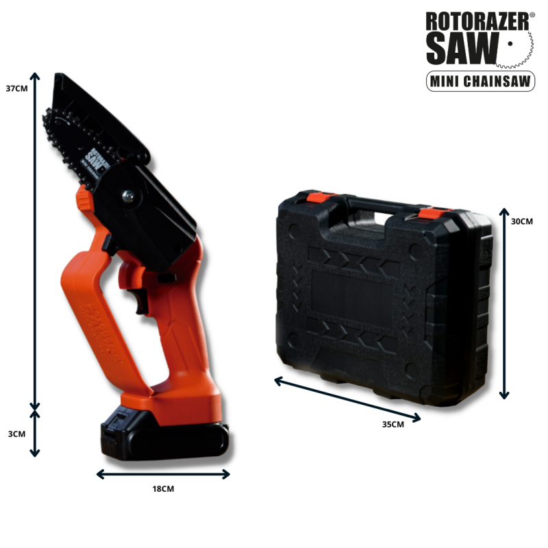Mini tronçonneuse électrique | Trickblade pro | Rotorazer Mini Chainsaw | Portable et légère | 21 V | Batterie rechargeable | Sans fil - VENTEO - Image 3