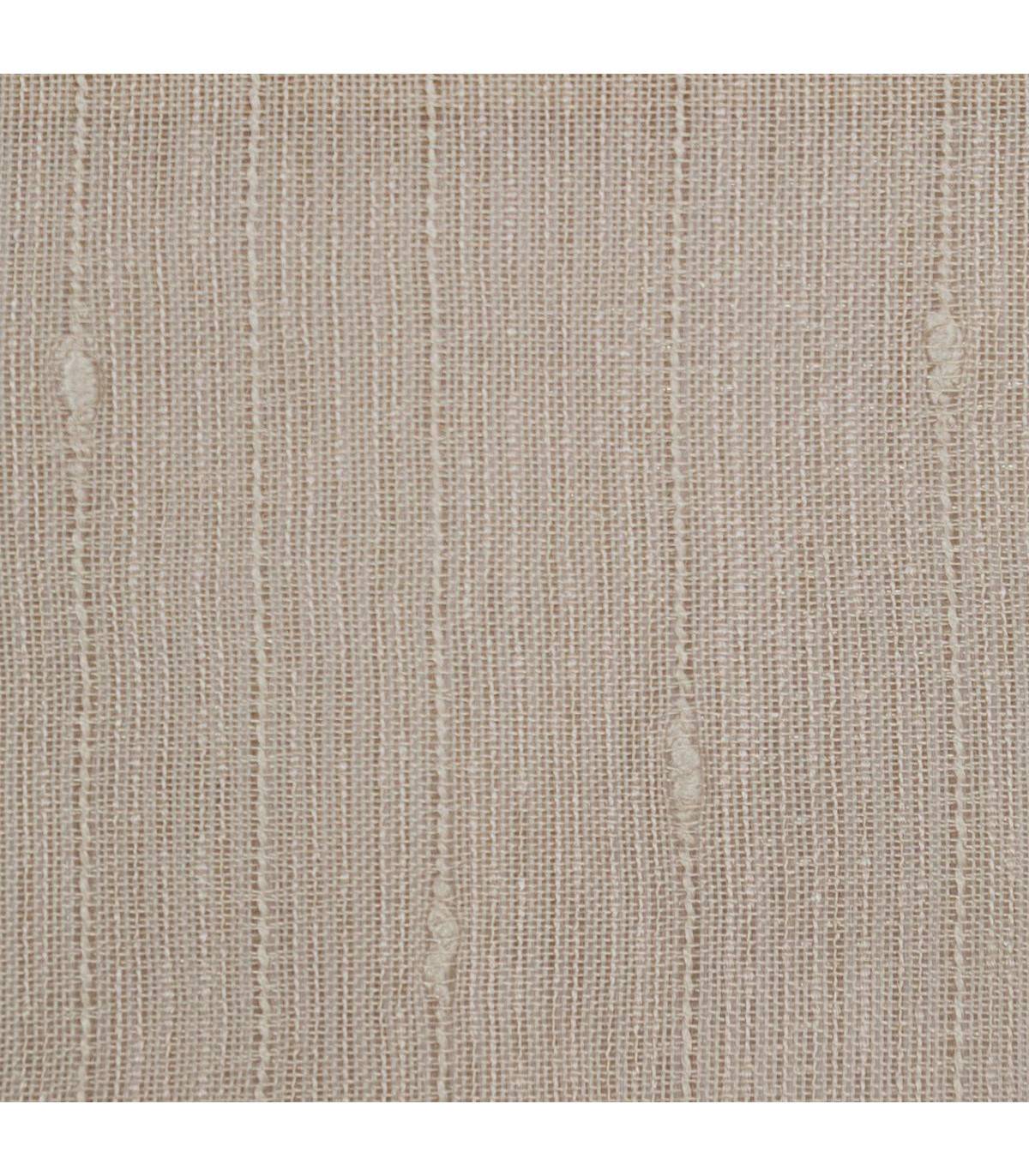 Atmosphera - Voilage à œillets Beige Lin avec de fines rayures 140 x 240 cm - Image 3