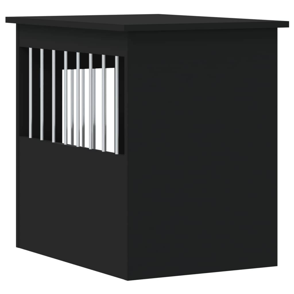 Meuble de cage pour chiens - Cage meuble pour chien noir 45x62x59 cm bois d'ingénierie - Image 9