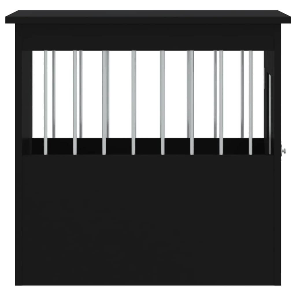 Meuble de cage pour chiens - Cage meuble pour chien noir 45x62x59 cm bois d'ingénierie - Image 8