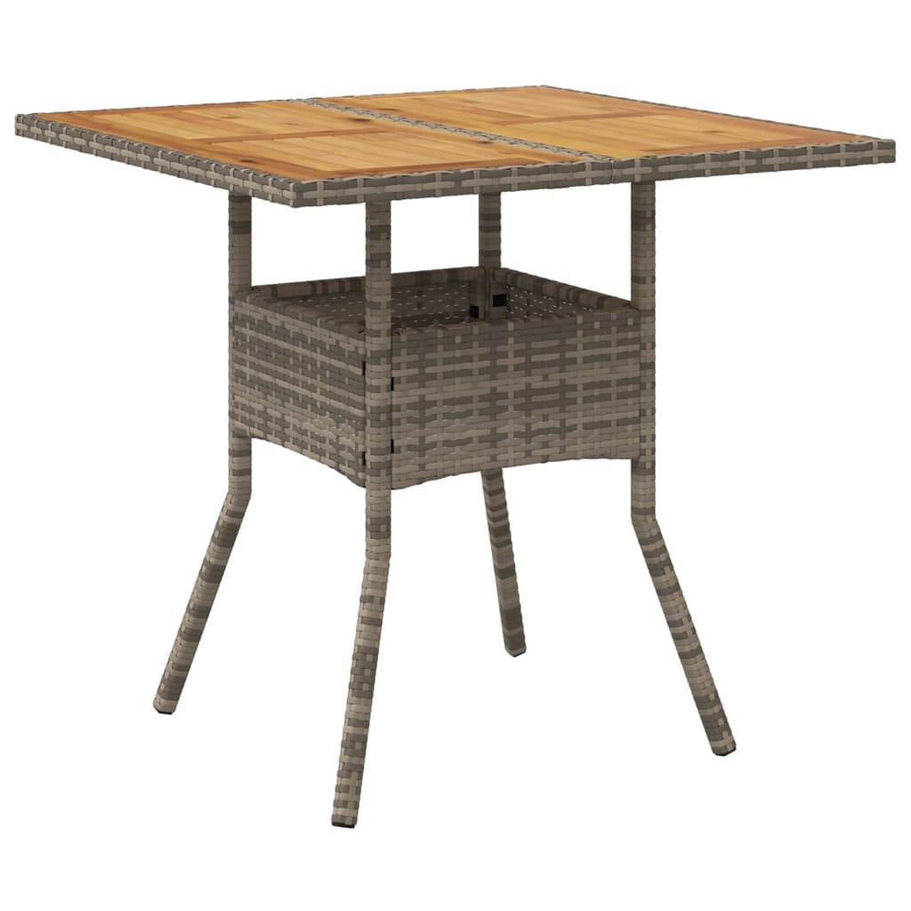Maison Chic - Ensemble de 3 pcs table de jardin et chaises avec coussins - mobilier de jardin gris rotin acacia-JU2714 - Image 4