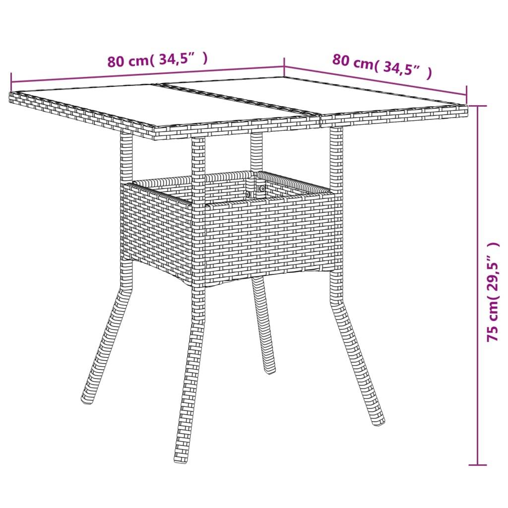 Maison Chic - Ensemble de 3 pcs table de jardin et chaises avec coussins - mobilier de jardin gris rotin acacia-JU2714 - Image 9