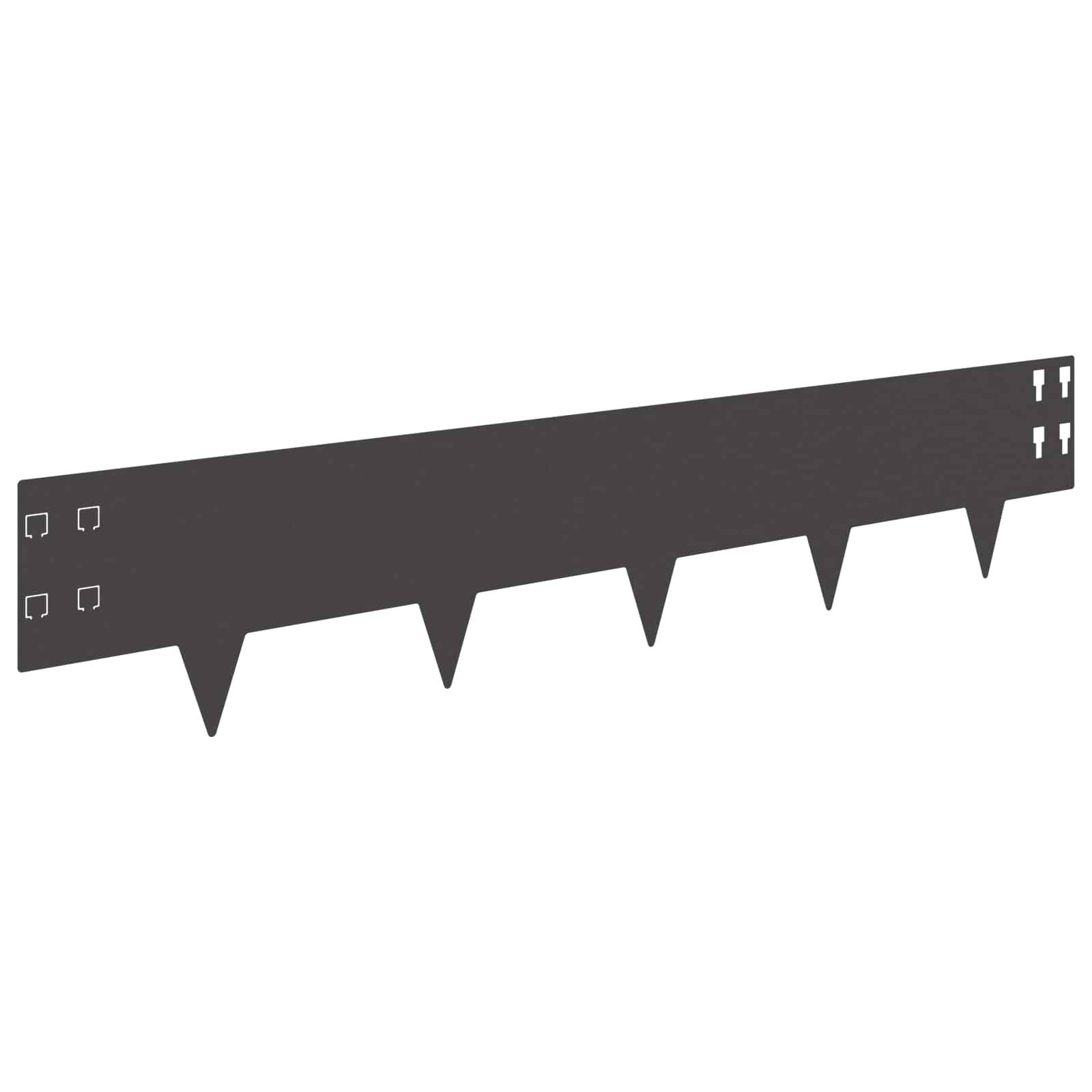 Lot de 30 bordures de pelouse acier noir 100 x 20 cm - PANGIVO - Image 2