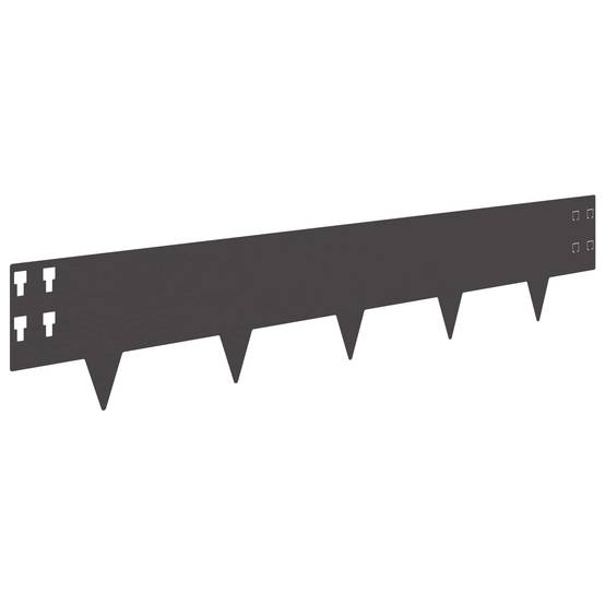 Lot de 30 bordures de pelouse acier noir 100 x 20 cm - PANGIVO - Image 6