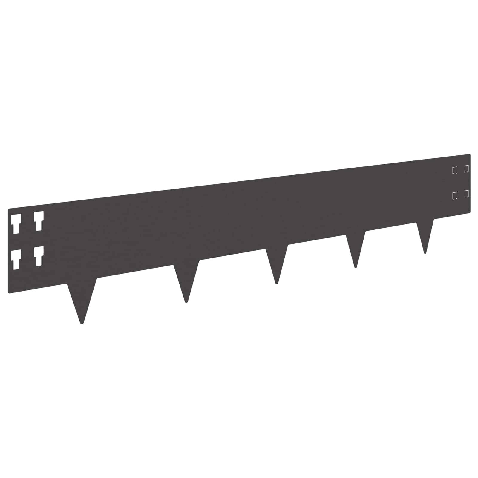 Lot de 30 bordures de pelouse acier noir 100 x 20 cm - PANGIVO - Image 6