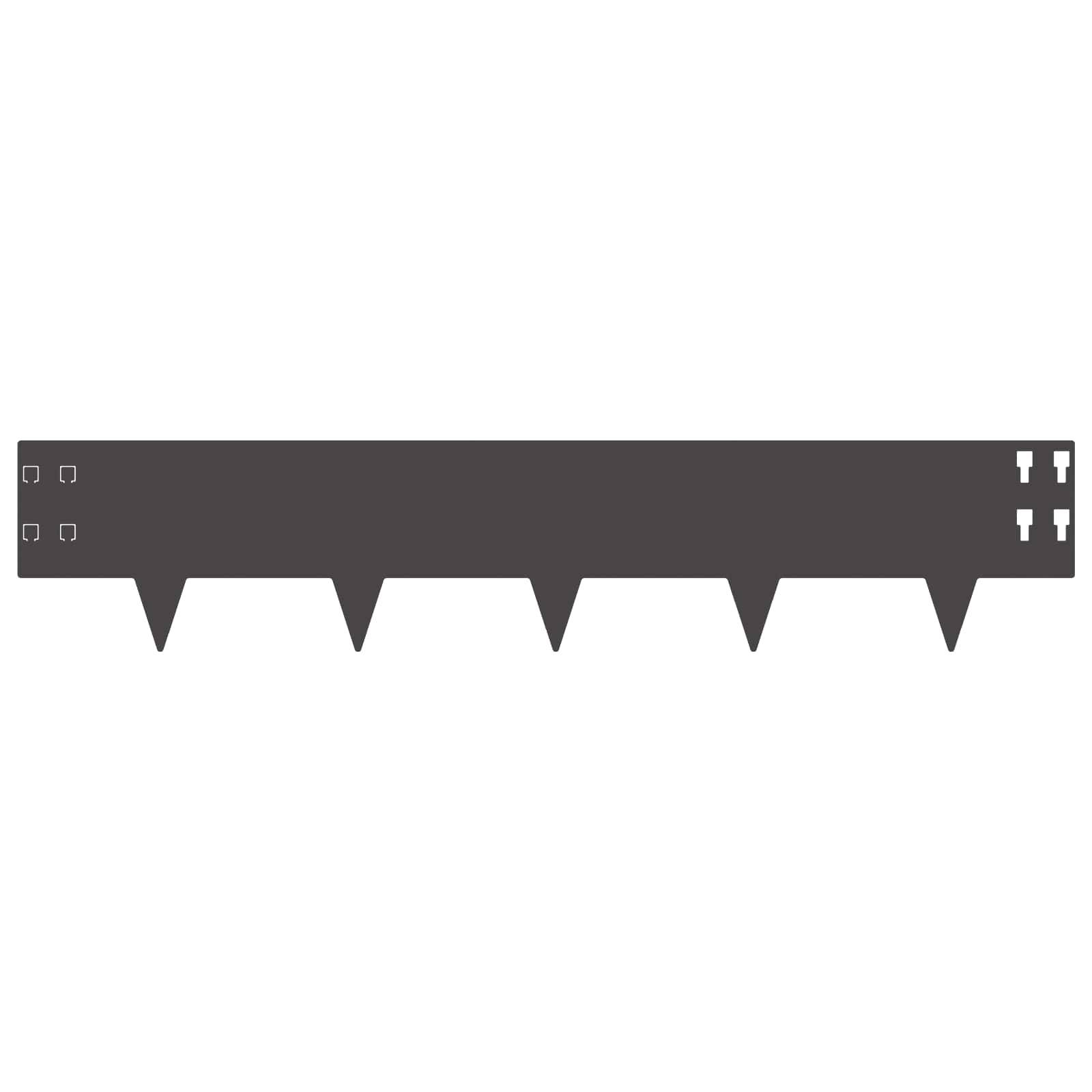 Lot de 30 bordures de pelouse acier noir 100 x 20 cm - PANGIVO - Image 5