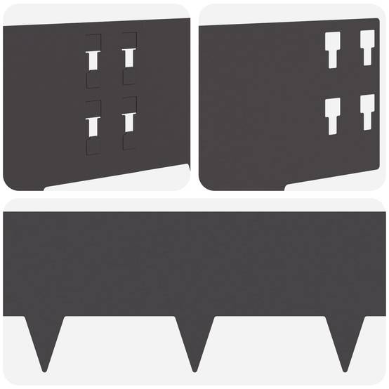 Lot de 30 bordures de pelouse acier noir 100 x 20 cm - PANGIVO - Image 7