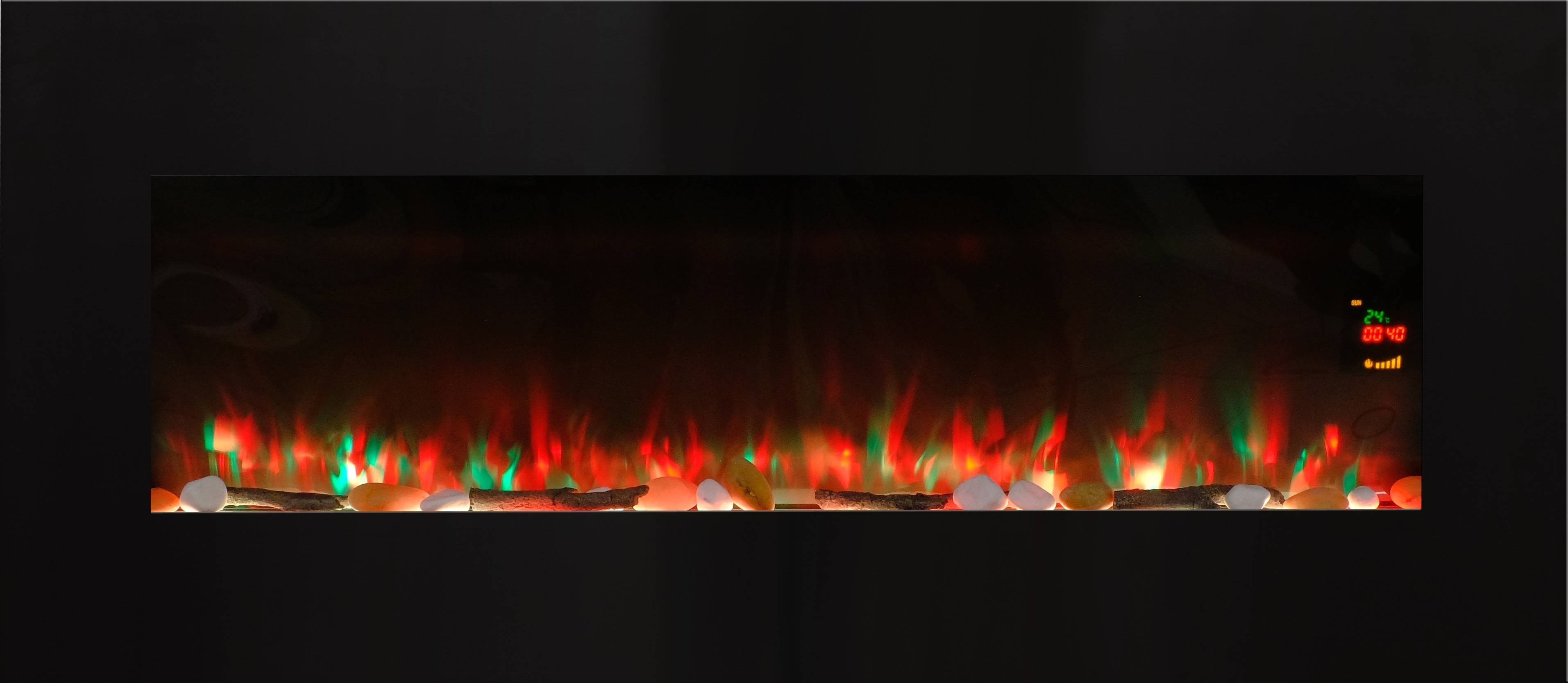 Cheminée électrique Murale Volcano XXL 120 cm Effet Flammes LED Chemin'Arte - Image 3