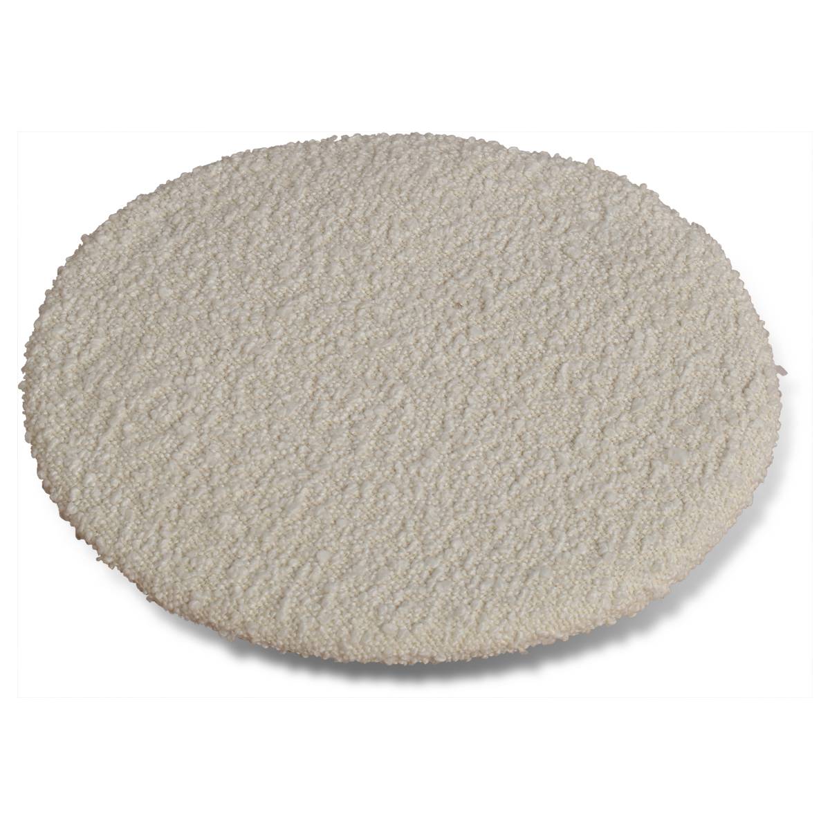 Opjet - Galette de chaise ronde en tissu bouclette - OPJET - Polyester - Ecru - Image 2