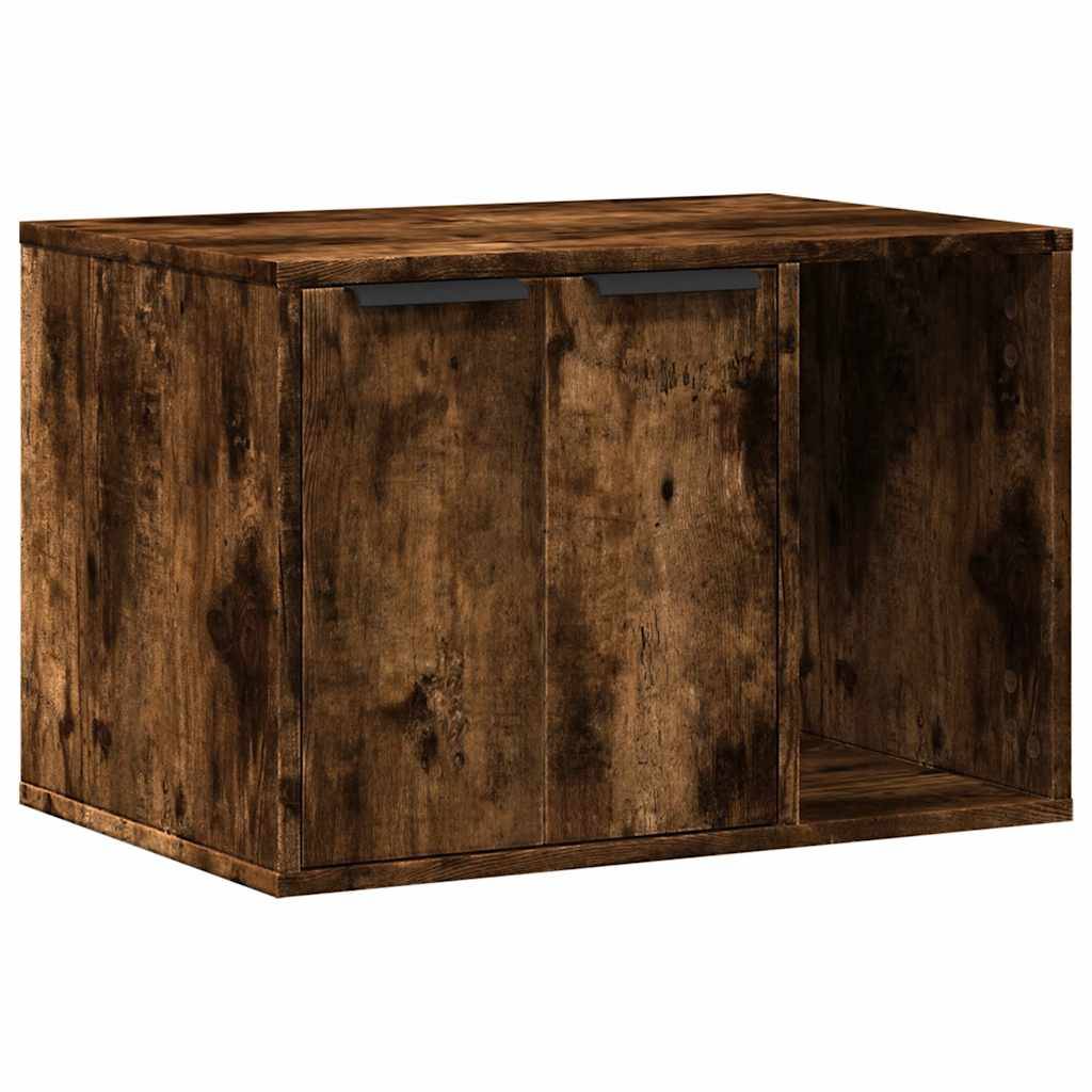 Vidaxl - Meuble de bac à litière pour chat chêne fumé bois d'ingénierie vidaXL 857728 - Image 2