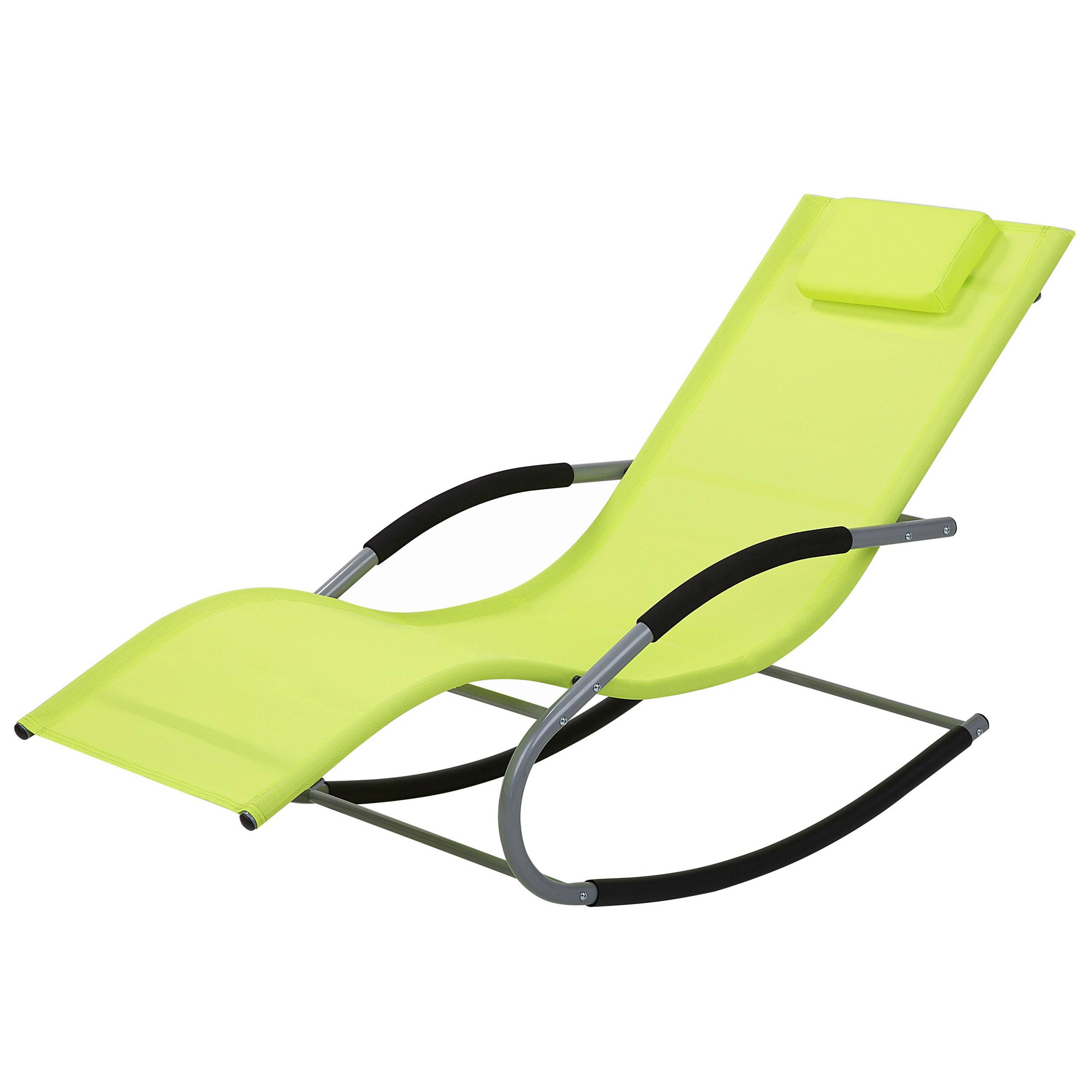 Beliani - Chaise longue Acier Vert citron CARANO - Beliani - Image 4
