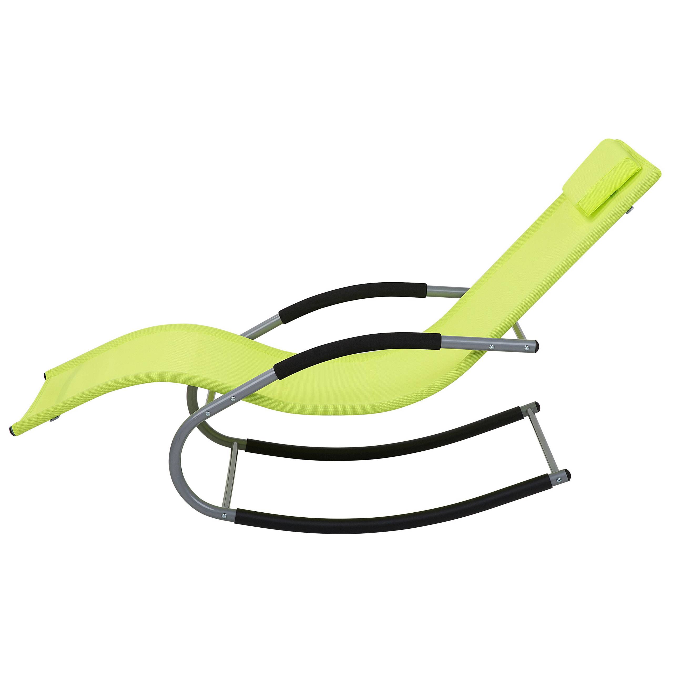 Beliani - Chaise longue Acier Vert citron CARANO - Beliani - Image 6