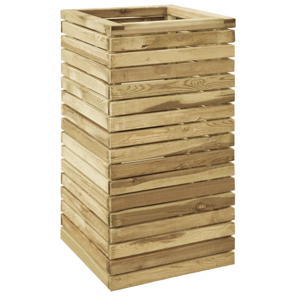 Jardinière lit surélevé plantes fleurs jardin 100 cm bois de pin imprégné - Image 1