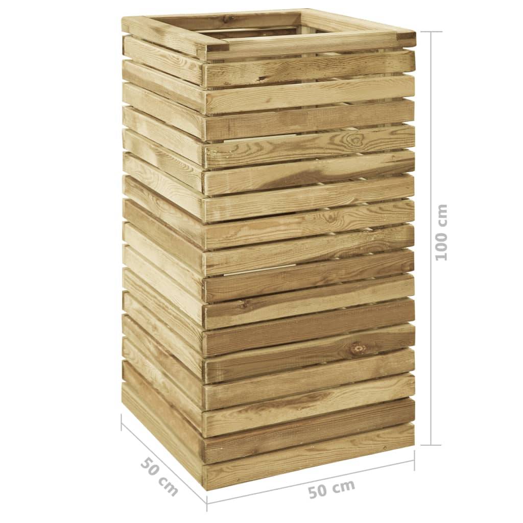 Jardinière lit surélevé plantes fleurs jardin 100 cm bois de pin imprégné - Image 4