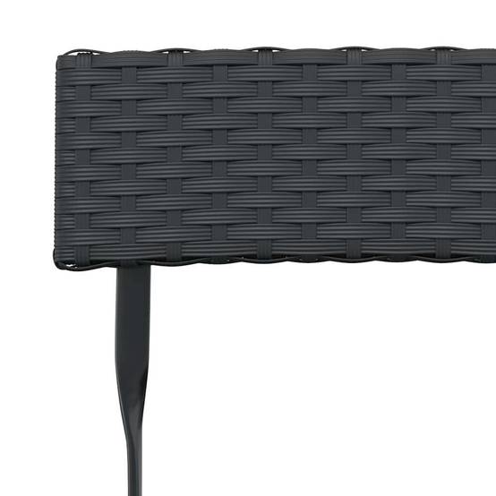 Vidaxl - Ensemble de bistro pliable 3 pcs Noir Résine tressée vidaXL 319989 - Image 7