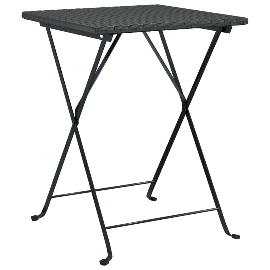 Vidaxl - Ensemble de bistro pliable 3 pcs Noir Résine tressée vidaXL 319989 - Image 6