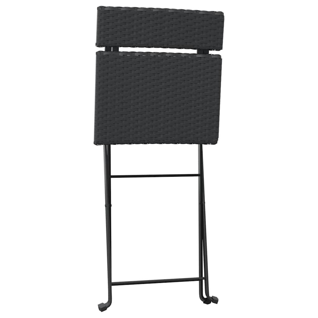 Vidaxl - Ensemble de bistro pliable 3 pcs Noir Résine tressée vidaXL 319989 - Image 9
