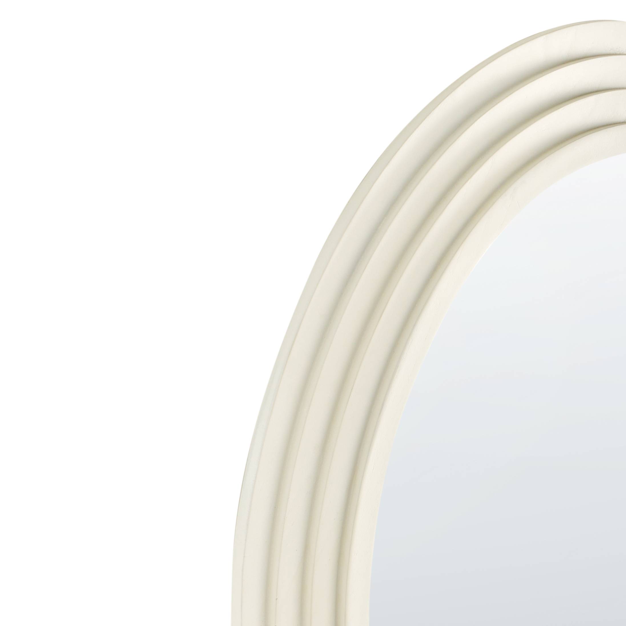 Beliani - Miroir Bois de paulownia Blanc cassé DIJON - Beliani - Image 5