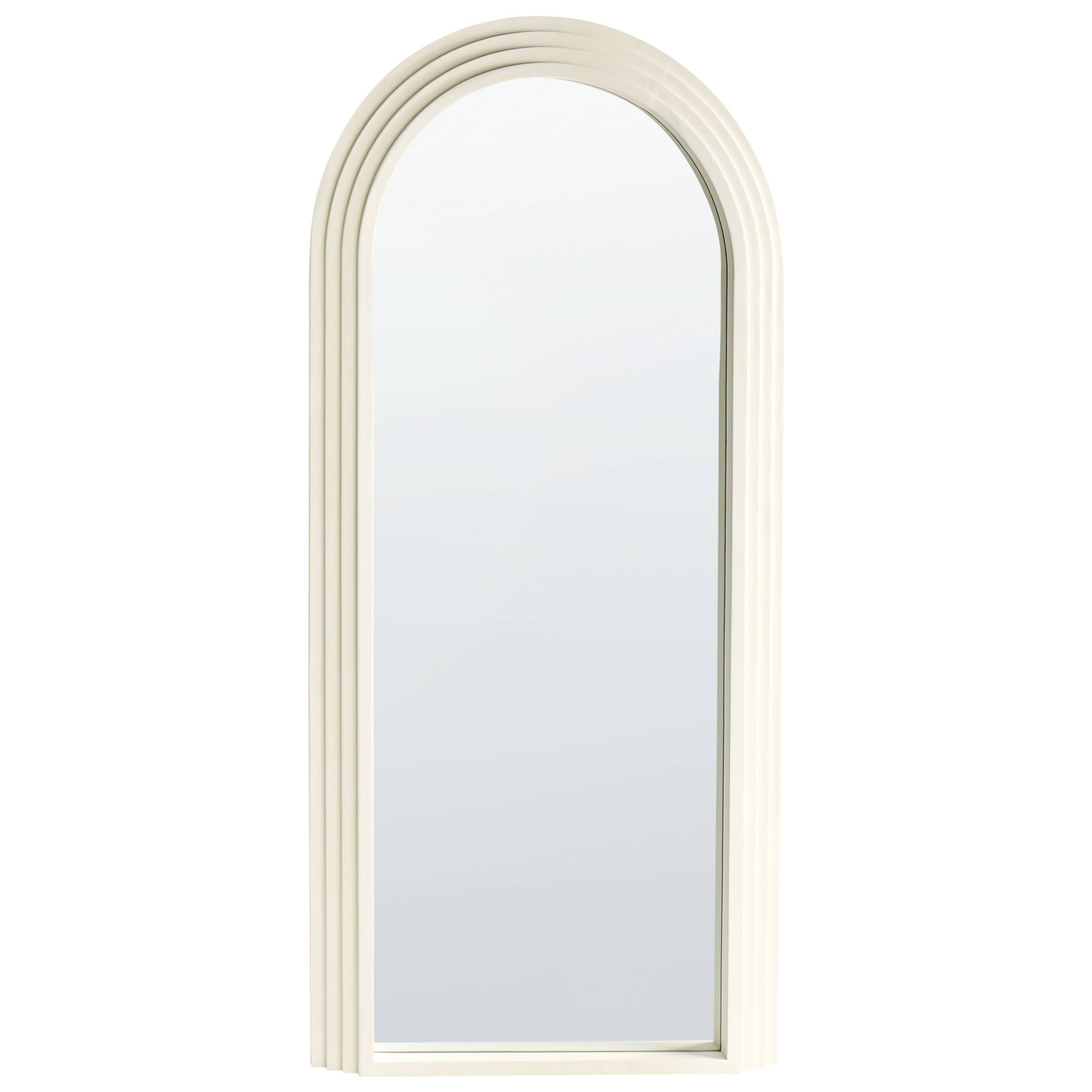 Beliani - Miroir Bois de paulownia Blanc cassé DIJON - Beliani - Image 2
