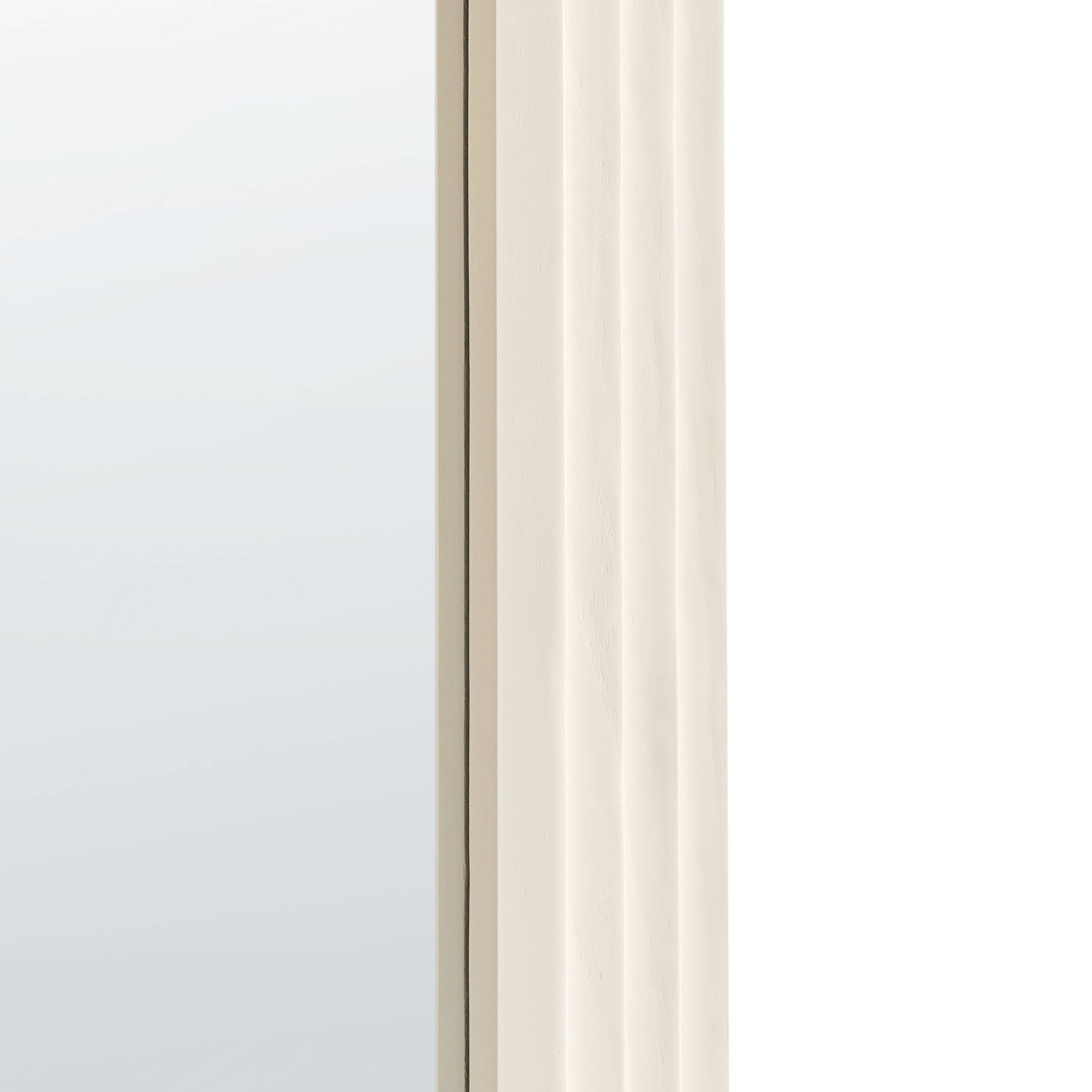 Beliani - Miroir Bois de paulownia Blanc cassé DIJON - Beliani - Image 6
