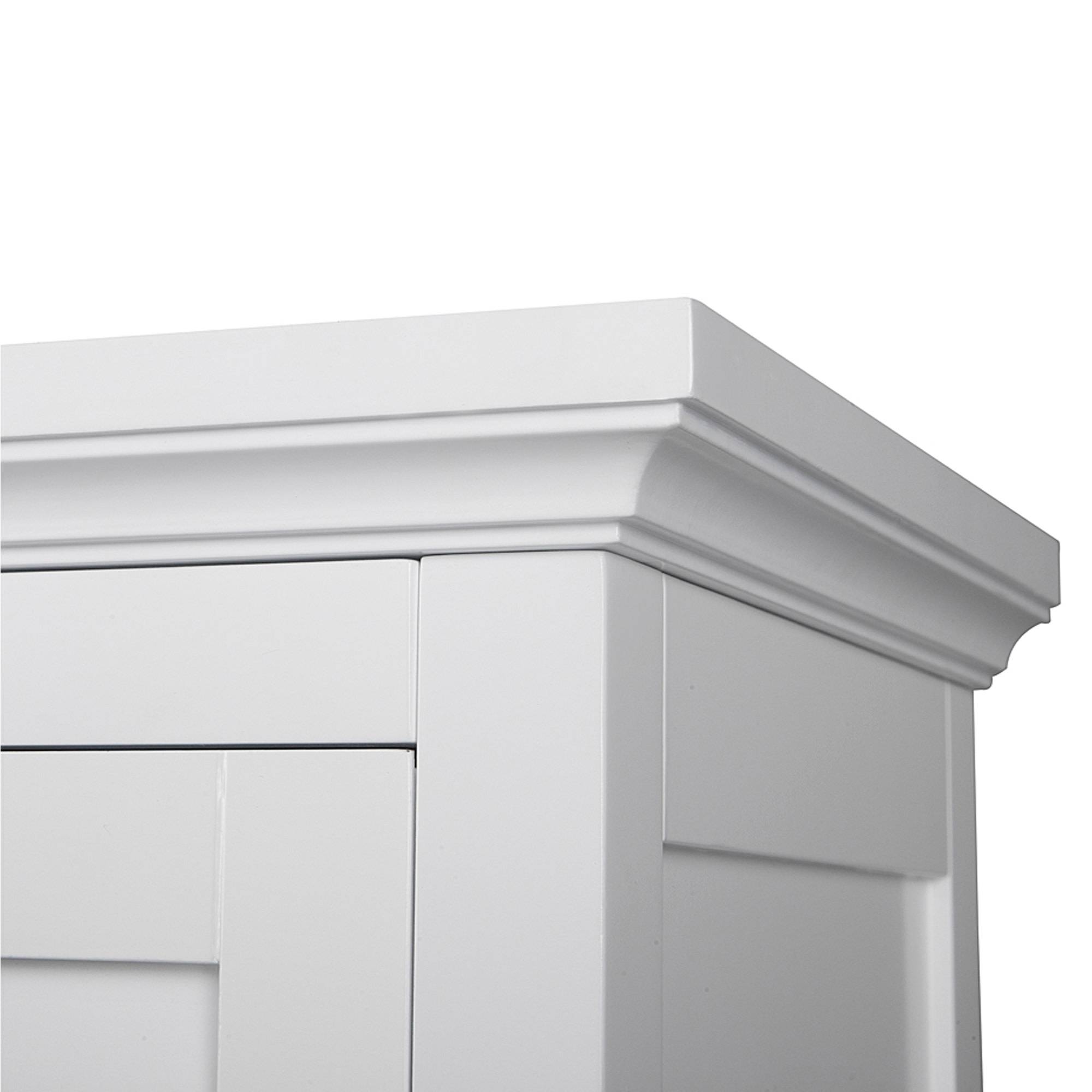 Teamson Home - Armoire murale de salle de bain effet bois blanc, porte persienne Teamson Home - Image 7