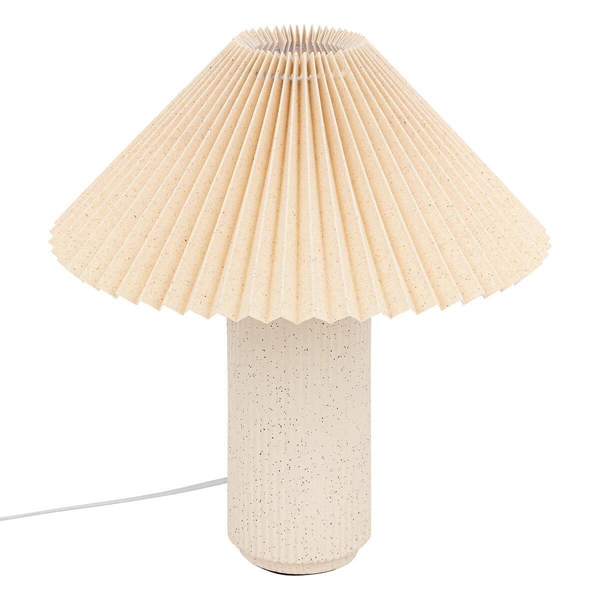 Lampe à Poser en Porcelaine "Talya" 38cm Beige - Image 1