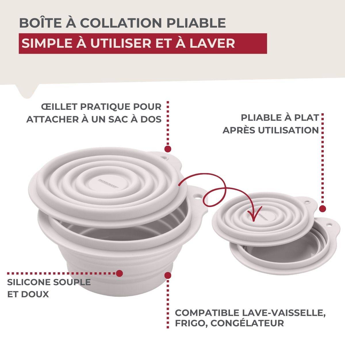 Lot de 2 lunch box 1L avec 2 ustensiles de cuisine Fackelmann Storage - Image 7