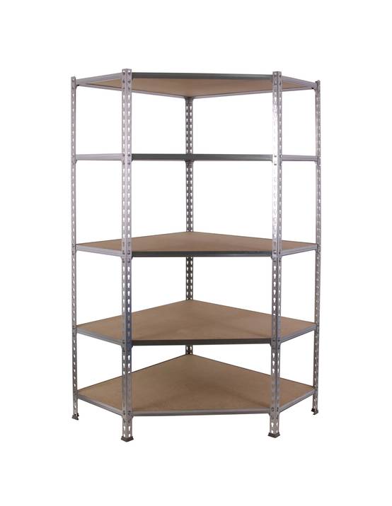 Etagère Légère Sans Vis Maderclick Corner 5/400 1800 Galva/bois Galva/bois 1800x900x400 - Simonrack