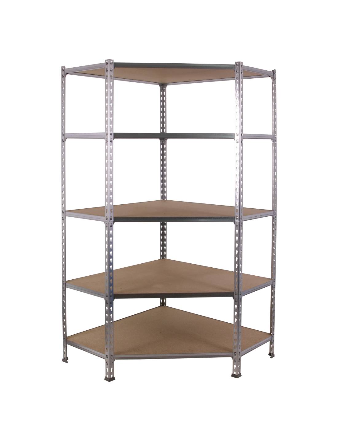 Etagère Légère Sans Vis Maderclick Corner 5/400 1800 Galva/bois Galva/bois 1800x900x400 - Simonrack
