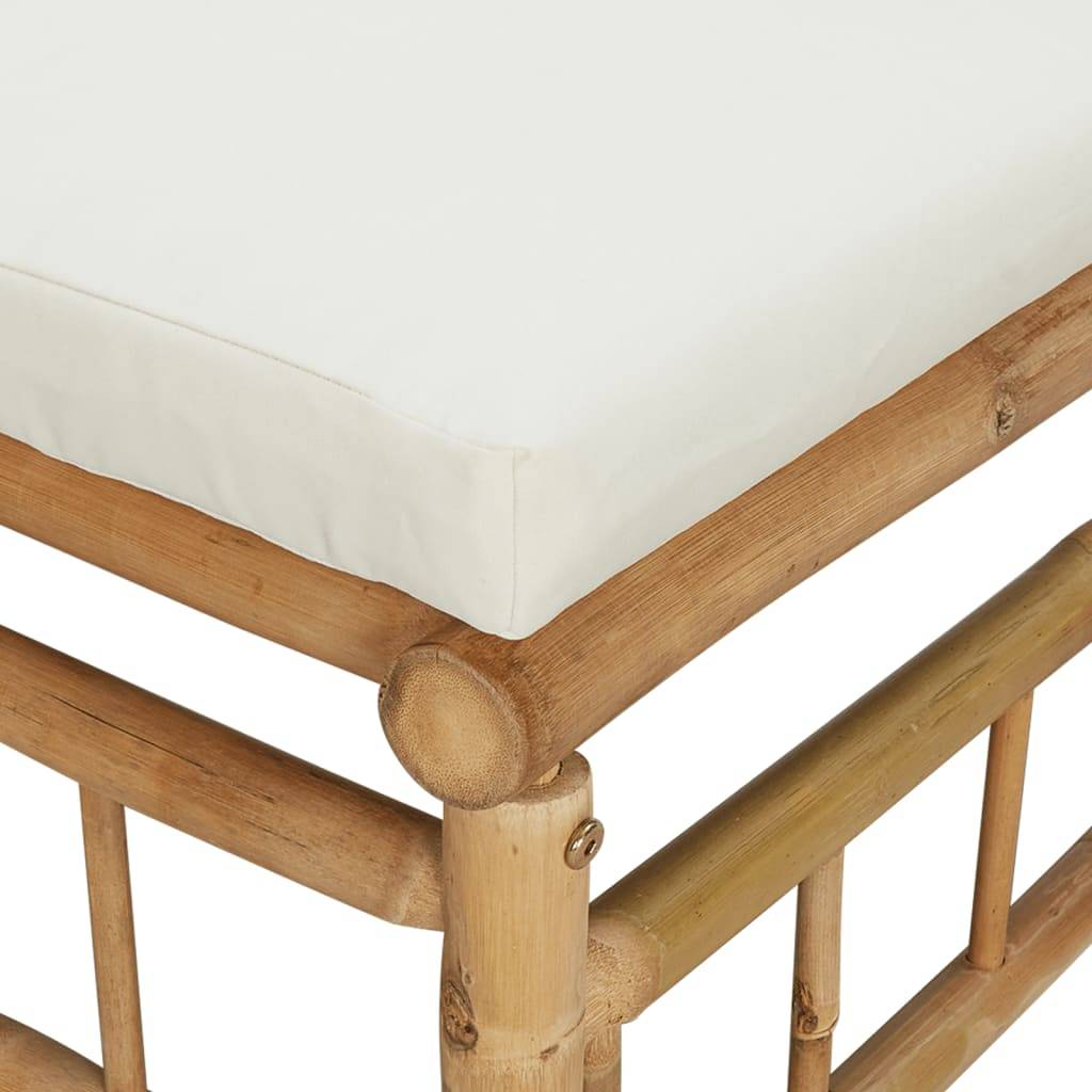 ComfortXL - Canapés d'Angle Jardin Bambou 2 pcs Coussins Crème Modulables – ComfortXL Outdoor Living - Image 5