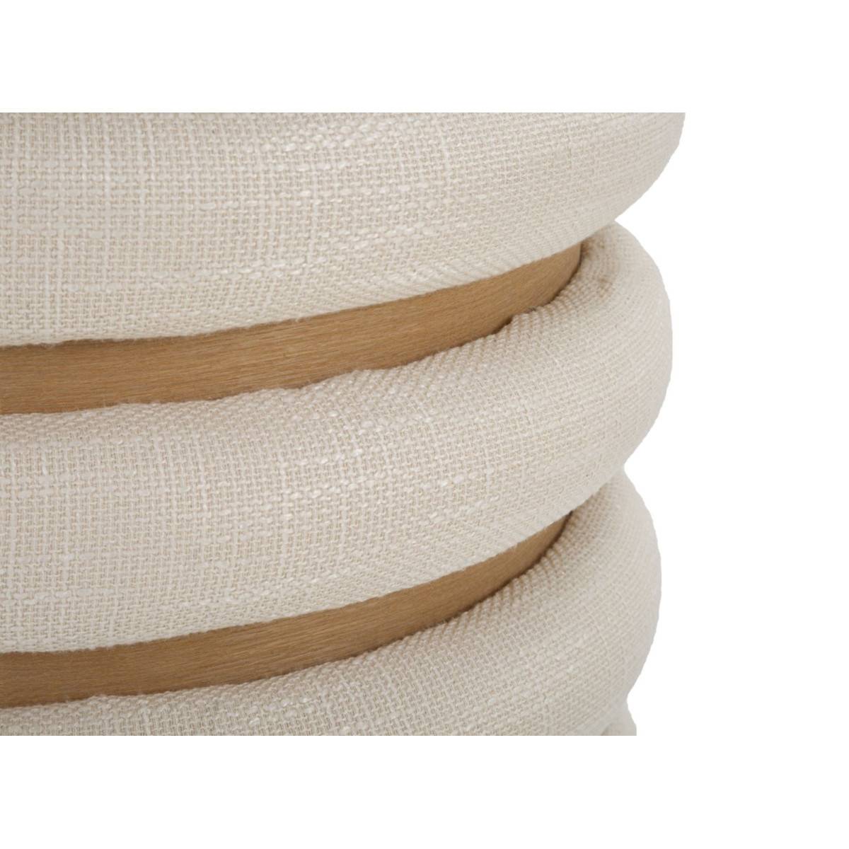 Pouf Avec Rangement "Damasco" 42cm Beige - Image 4