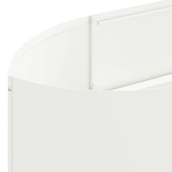 ComfortXL - Jardin surélevé acier bord bateau potager fleurs design ouvert 140x40x40cm blanc - ComfortXL Outdoor Living - Image 6