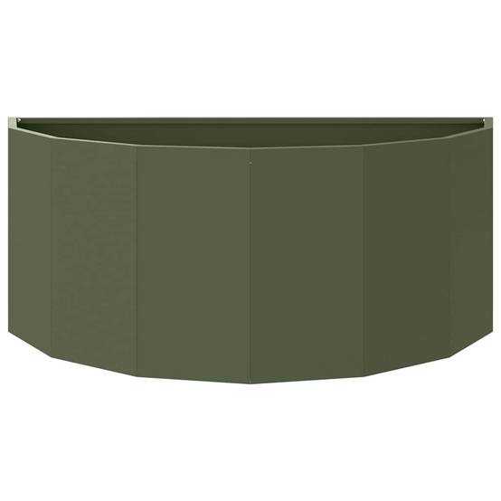 Jardinière | Pot de fleurs | Cache-pot | Bac à fleurs Vert olive 90 x 45 x 35 cm Acier - Image 5