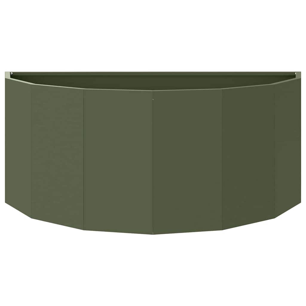 Jardinière | Pot de fleurs | Cache-pot | Bac à fleurs Vert olive 90 x 45 x 35 cm Acier - Image 5