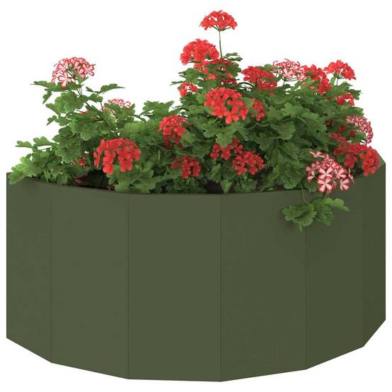 Jardinière | Pot de fleurs | Cache-pot | Bac à fleurs Vert olive 90 x 45 x 35 cm Acier - Image 3